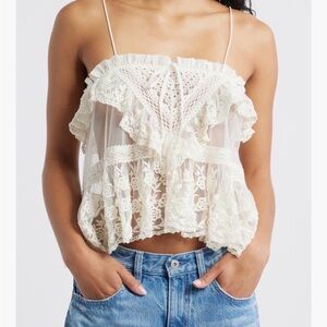 Free people mesh lace tank